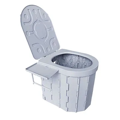 Portable Folding Toilet with Lid